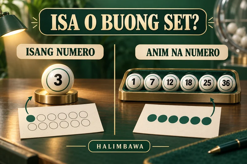 Explanatory illustration: Single number versus full set. Sample labels, not actual results.