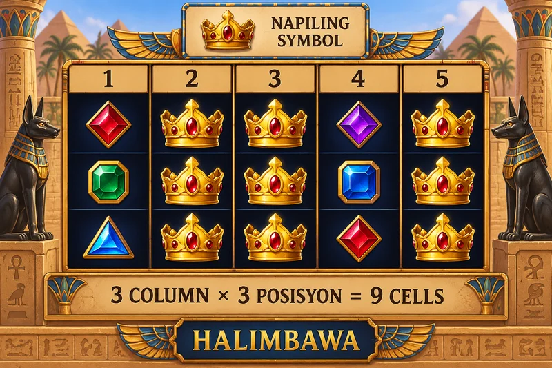 Explanatory hypothetical record: John Hunter and the Book of Tut. Select expanding symbol, not all bonus symbols. Not actual provider screenshot.